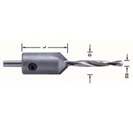 Trend TCT 16mm Adjustable Countersink with HSS 5.55mm Spiral Drill Bit, Ideal for Plywood and Plastics, 6200/10TC
