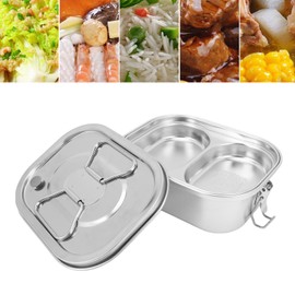 Stainless Steel Lunch Box, Leakproof Box, Insulated Metal Lunch Box, Food Container for Adults, Office, School, Travel (S)