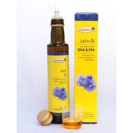 Fresh Linseed Oil with DHA + EPA, Pack of 3, 3 x 250 ml with Dispenser, Virgin Cooking Oil from 1st Cold Pressing (750)