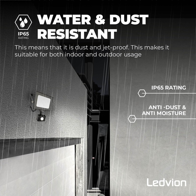 Ledvion LED Spotlight with Motion Sensor 30 W IP44 6000