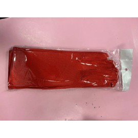 Unbranded Red Short Gloves 1 Size Fits All Satin Stretch 2BL