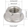 TOP-VIGOR 12Pcs M8 x 1mm Fine Thread Flange Nuts, 304