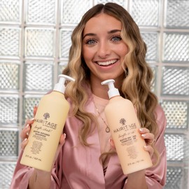 Hairitage Hairitage Length Check Biotin + Jamaican Black Castor Oil Shampoo and Conditioner Set for Hair Growth, Thickening & Volume - Hydrating Repair Shampoo and Conditioner Set for Thinning Hair - 21oz