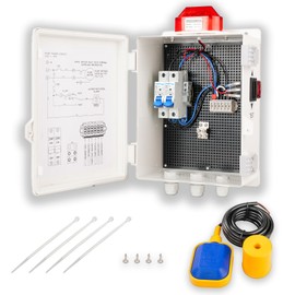 Sump Control Panel, Zelinhol High Septic Tank Featuring 110DB Level, Indoor/Outdoor Light for Sump, Septic, Pond and Tank