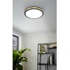 EGLO Ceiling Light, Plastic Alloy Steel, Black