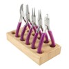 Purple Jewelry Pliers Set of 5 on Block Holder -