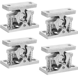 GBACHOOSE Pack of 4 Zinc Alloy Door Stops, Door Holder with Spring, Stainless Steel Door Stop, Heavy Duty Door Stop, Gate Stop, Outdoor Use for Garden, Bedroom, Living Room, Garage