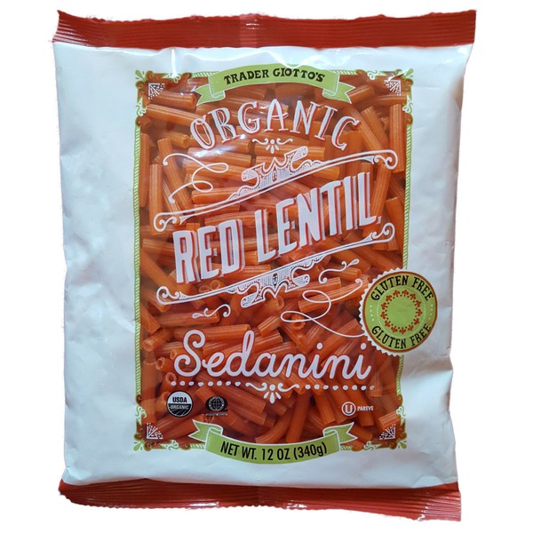 Trader Joes Organic Red Lentil Sedanini, 12 ounces