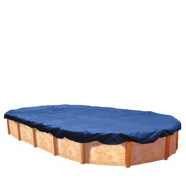 In The Swim Oval 12 x 24 Winter Cover for Above Ground Pools - Blue - Basic - Protects Your Pool from Harsh Winter Elements