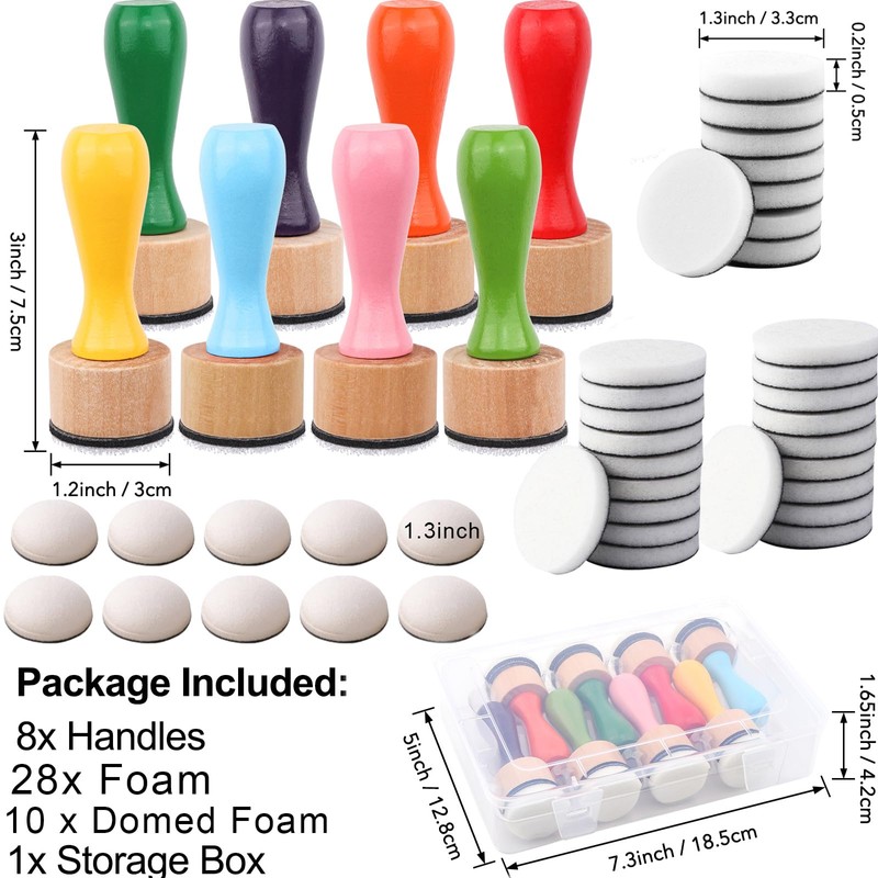 47 Packs Ink Blending Foam Pads Set, Include 8 Pcs
