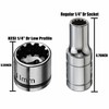 KESI Tool Socket Set 13-Piece, 1/4" Dr Quick Release Ratchet,
