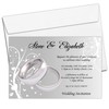 10 Personalised Silver Rings Wedding Invitations Invites N44 Day or