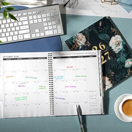 2026-2027 Monthly Planner - 2 Year Monthly Planner 2026-2027, Jan 2026 - Dec 2027, 9" x 11", Monthly Tabs, Monthly Calendar, Twin-Wire Binding, Two-Side Pocket, Thick Paper, Holidays & Note Section