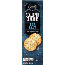 Sea Salt Scalloped Specially Selected Crackers, Thanksgiving Christmas Football Cheese Platter Party Tray Snacking Snack Food, 6.5 oz Box