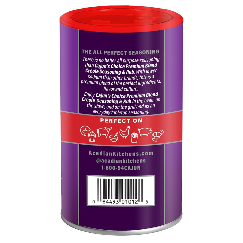 Creole Seasoning 3.8 oz Cajun's Choice Louisiana Foods (Pack of