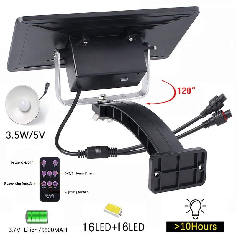 ABZXT Solar Pendant Lights Upgraded Double Bulb Lights IP65 Waterproof