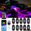 DREAMIZER 10X RGB LED Rock Lights Neon Underglow LED Kit