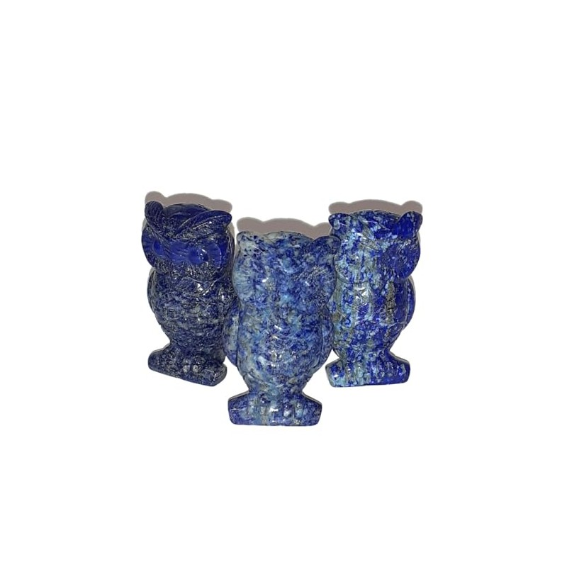 Lapislazuli Stein Eule, Steintier Lapislazuli, Edelstein Eule Lapis-Lazuli 5cm/2 inch