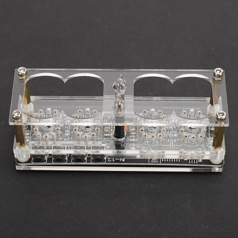 IN‑12 LED Tube Clock 4‑Bit Seven‑Color RGB LED Digital Nixie