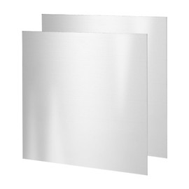 PH PandaHall 2pcs Brushed 304 Stainless Steel Plate, 7.8x7.8x0.04'' 19 Gauge Metal Strip Plate Square Plates Sheets for Industry, Mechanical Cutting, DIY Engineer, Home Decor, Making