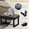 ITSST Small Ottoman，Foot Rest Stool,Leather Step Stool for Under Desk,Rectangular