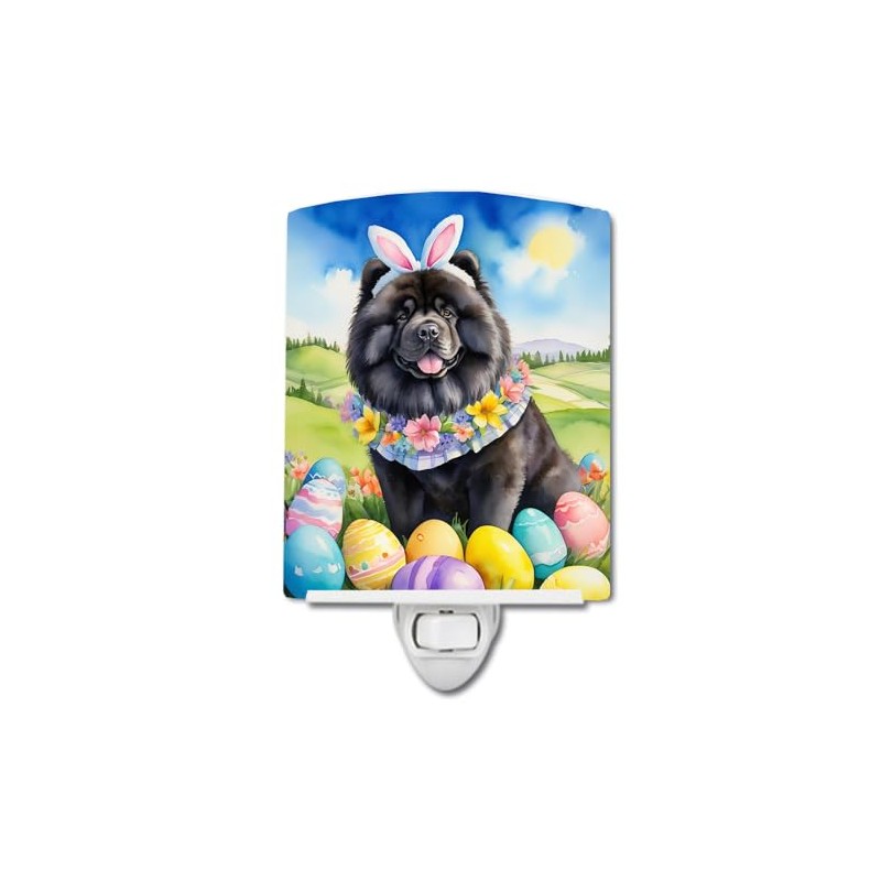 Caroline's Treasures Chow Chow Easter Egg Hunt Ceramic Night Light