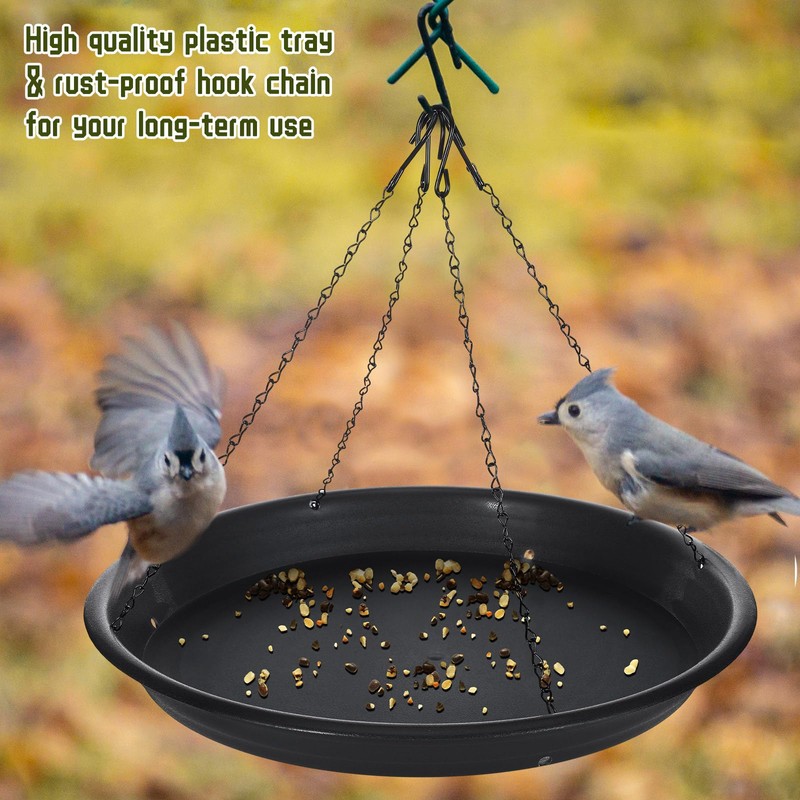 Briwooody 2 Sets 16.7" Bird Seed Catcher Tray Platform Bird