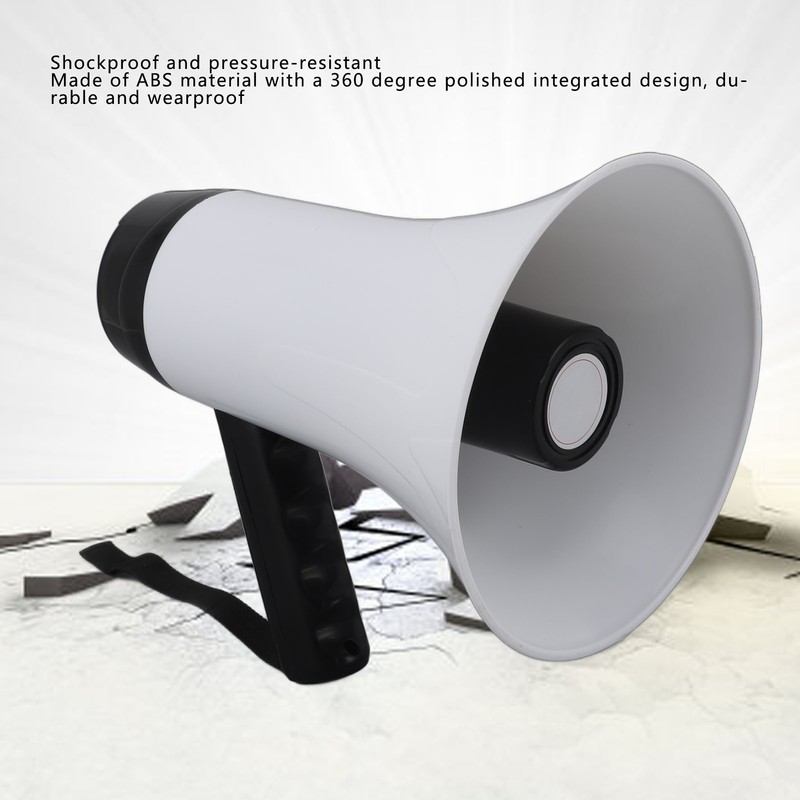 Portable Megaphone Bullhorn 30W Power Megaphone Speaker 300S Recording 500M