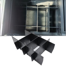 SENSHINE Center Console Organizer Divider for Ford F150 2021 2022 2023 2024 Accessories Insert Armrest Interlock Secondary Storage Tray Box ABS Material