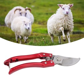Goat Hoof Trimmers Stainless Farrier Supplies Tools Steel Goat Hoof Trimming Shears Multifunctional Nail Clippers for Sheep, Pig, Cow (Red)
