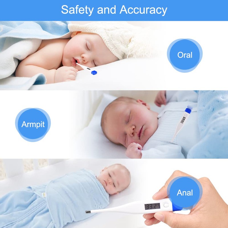 Berrcom Digital Thermometer for Adults and Kids, Oral and Underarm