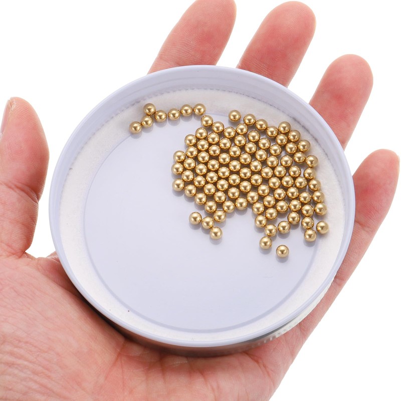 sourcing map 100pcs Precision Solid Brass Bearing Balls 4mm Industrial