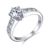 Personalize 2CT AAA CZ Cubic Zirconia 6 Prong Round Brilliant