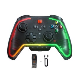 Wireless Controller, BIGBIG WON Rainbow 2 Pro PC Controller 6-Axis Gyro Sensor, Hall Effect Trigger, ALPS Joystick, Custom Button, 3.5mm Audio Gamepad for PC Windows/Android/iOS/Switch Controller