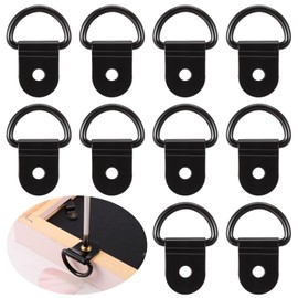 HonGien 10PCS D Rings Picture Hanging Hooks Heavy Duty D Rings Picture Hangers Anchor Iron Retaining Ring Hook for Truck, Camper, Warehouse, Boat, Cargo Control & Surface Moun