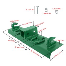 Unbranded Bolt on Grab Hooks & D Rings & 2" Receiver For John Deere Compact Tractor STEEL
