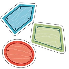 Carson Dellosa 36-Piece Colorful Wood Bulletin Board Cutouts, Colorful Cutouts for Classroom Bulletin Board Set, Assorted Colors Classroom Cutouts for Bulletin Boards