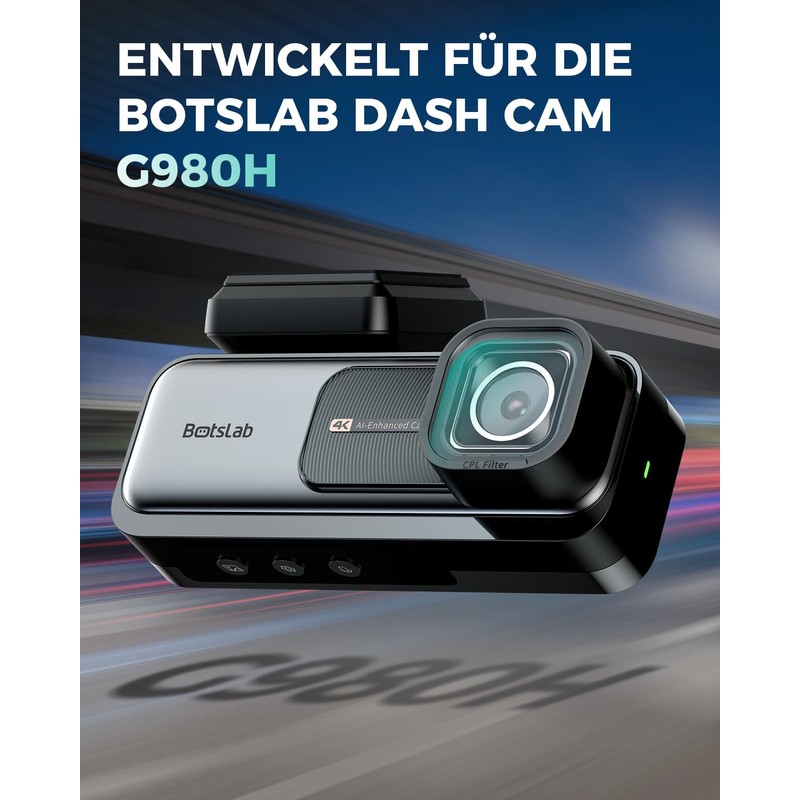 BOTSLAB Circular Polarising Filter (CPL) for Dash Cam G980H Front