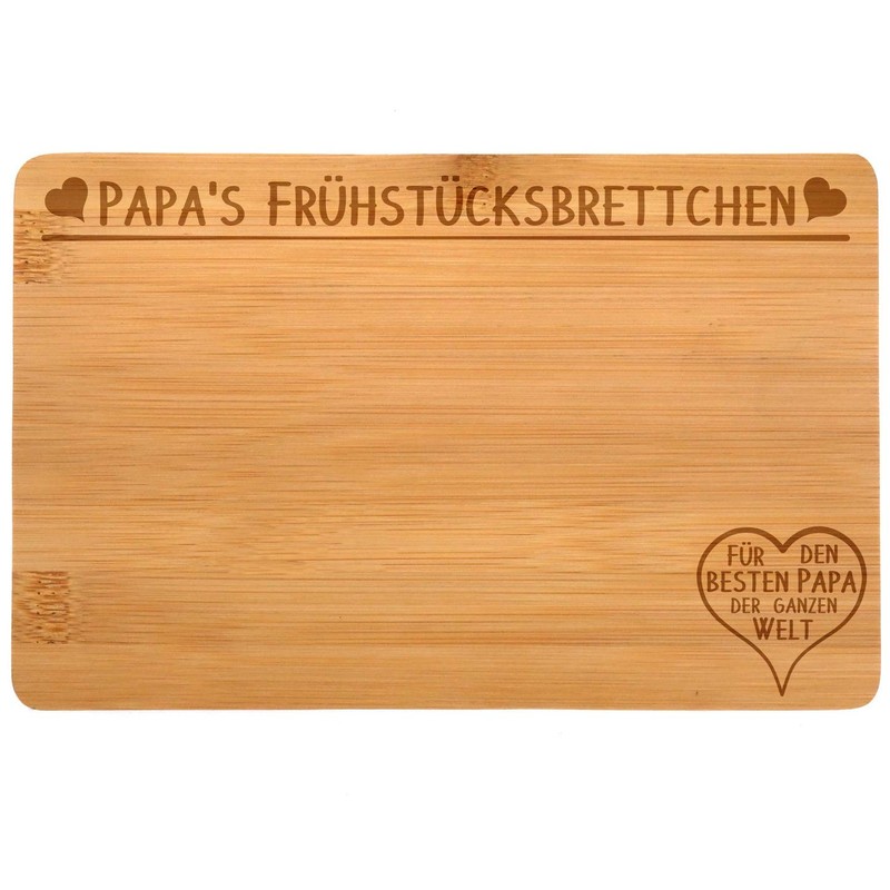 Samunshi® Wooden Board with Engraving Papa's Breakfast Board Bamboo Board