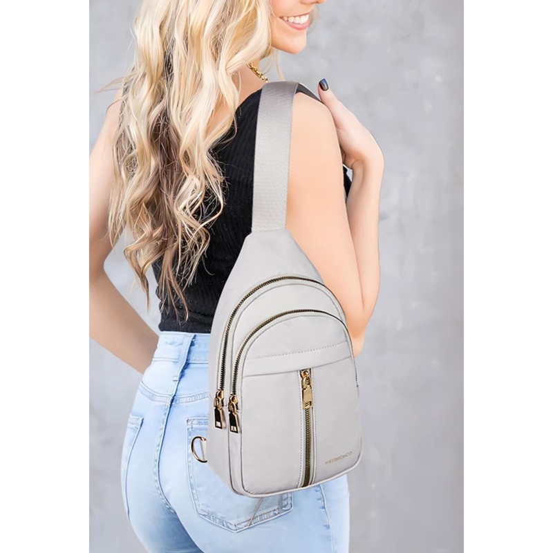 WESTBRONCO Sling Bag for Women Small Nylon Fanny Pack Lightweight