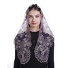 Bozidol Church Catholic Veils for Women, Purple Gold Camellia Floral