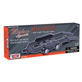 OPO 10 - 1/43 trailer, flatbed, car transport car carrier, with double axle, metal, Motormax - 76081