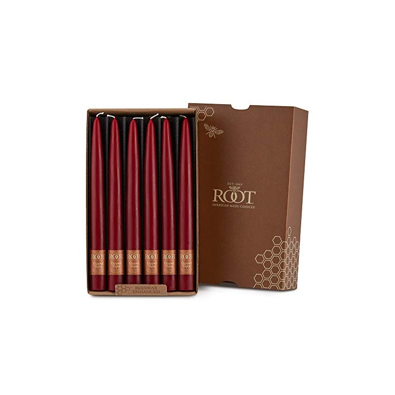 Root Candles Unscented Dinner Candles Premium Beeswax Blend Boxed Candle