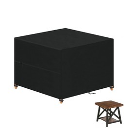 VANSHEIM Garden Table Cover Garden Furniture Waterproof 420D Oxford Fabric Tarpaulin Garden Furniture Anti-UV Cover Garden Furniture Covers for Garden Furniture, Table and Chairs 70 x 70 x 70 cm