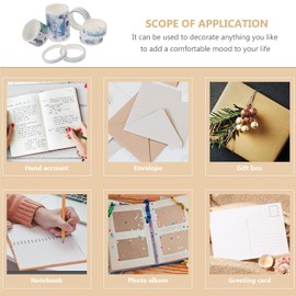 HEALLILY Juego de 10 Rollos de Cintas Adhesivas de Papel Washi para Decoracion Escuela, Pegatinas para Agenda y Cuadernos Diseño Decorativo para Estudiantes