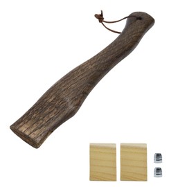 HEVSTIL 2 Pack Replacement Axe Handle for Camp Axe – 13-Inch Wooden Hatchet Handle with Steel & Wood Wedges – Fits Broad Axes & Most Single Bit Axes