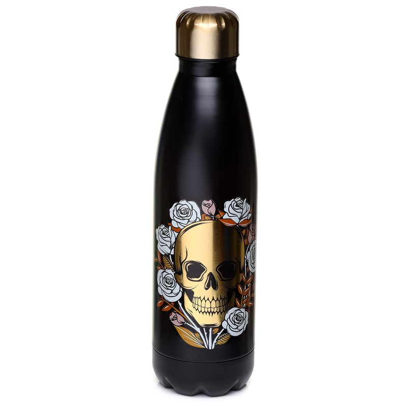 Puckator Skulls and Roses Stainless Steel Bottle