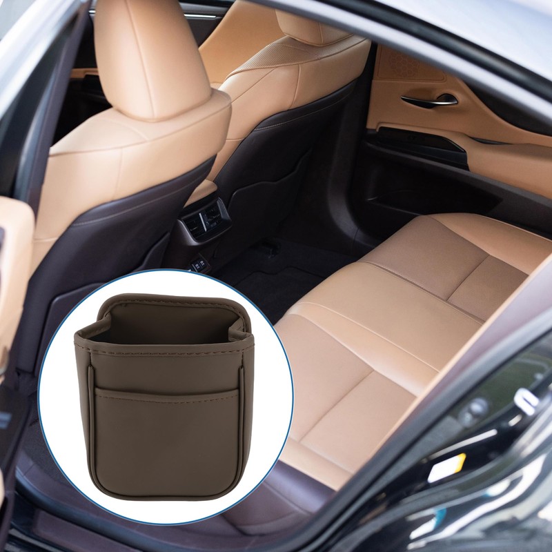 A ABSOPRO Car Trash Can Portable and Hanging 5.9" Length