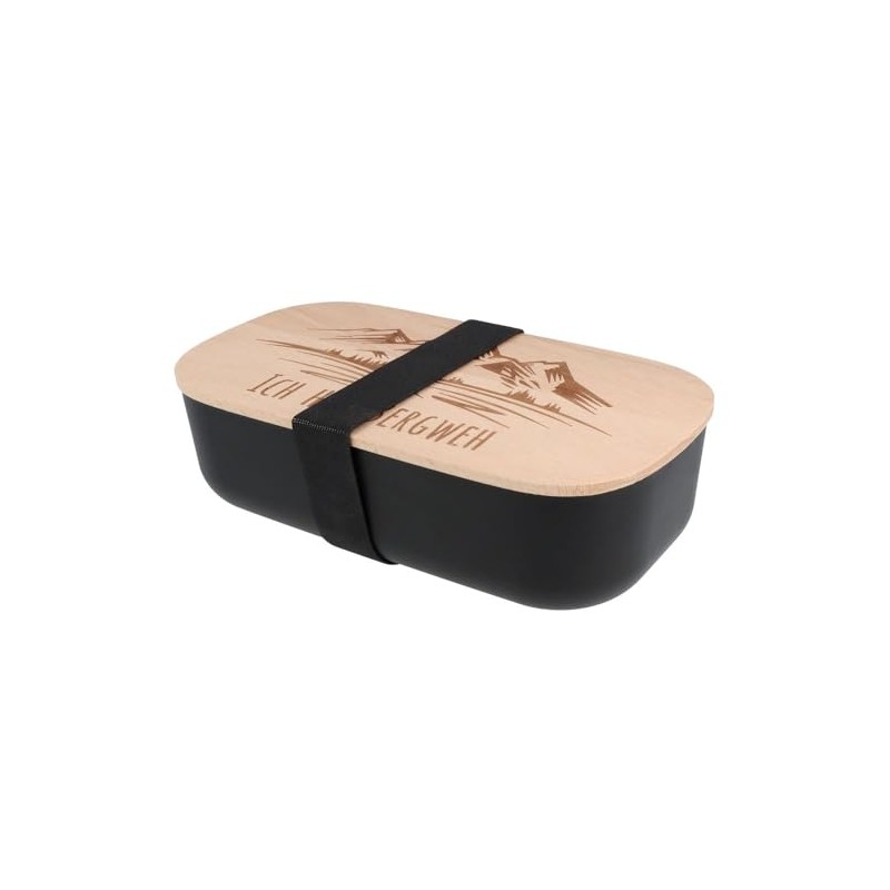 Spruchreif Lunch Box with Engraved Breakfast Board, Plastic Lunch Box,