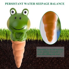 Kaxich Terracotta Plant Self Watering Spikes, 4 Pack Plant Watering Globes Frogs Styles Decorative Self Plant Watering Stakes Vacation Plant Watering Bulbs for Indoor Outdoor Plants